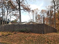 <b>Dark Brown Simtek Allegheny Ecostone composite fencing corner</b>
